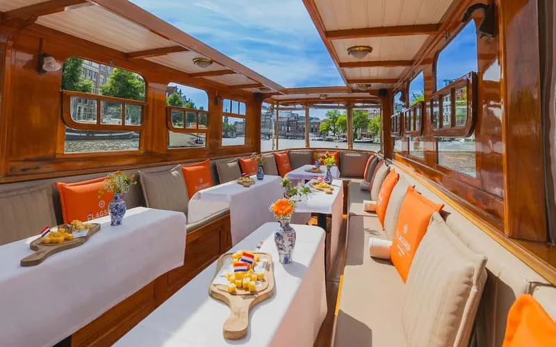 Saloon Boat Cruise with optional Cheese & Wine — boat tours and day cruises from Amsterdam, Netherlands