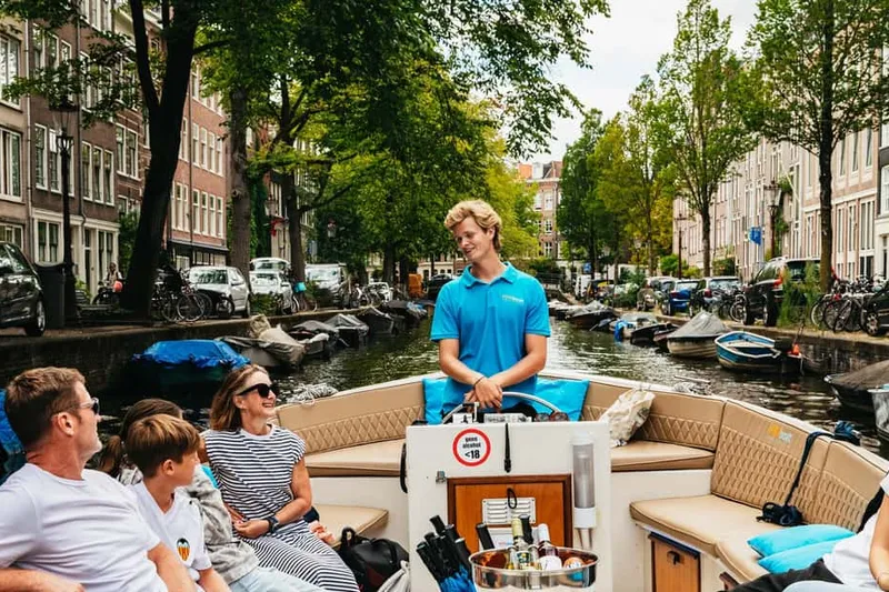 Canal Cruise in Open Boat with Drinks Option — a boat tour from Amsterdam, Netherlands