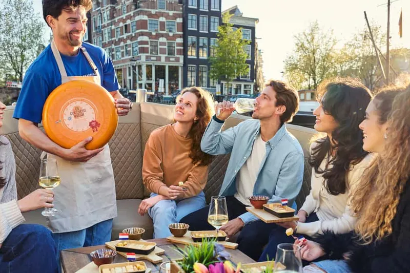 Cheese Tasting Canal Cruise with Unlimited Drinks — a boat tour from Amsterdam, Netherlands
