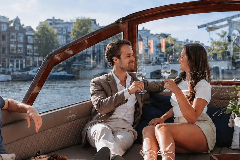 2-Hour Luxury Canal Cruise with Unlimited Snacks — a boat tour from Amsterdam, Netherlands