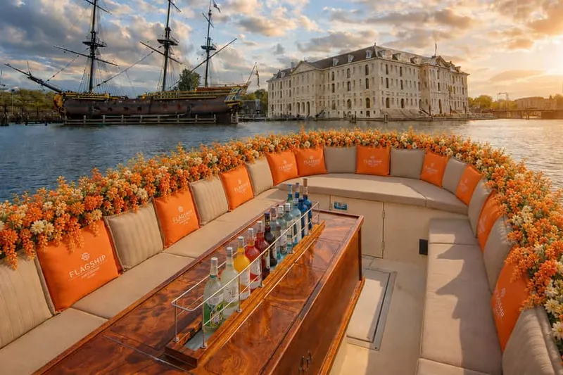 Canal Cruise with Unlimited Drinks & Bites Option — a boat tour from Amsterdam, Netherlands
