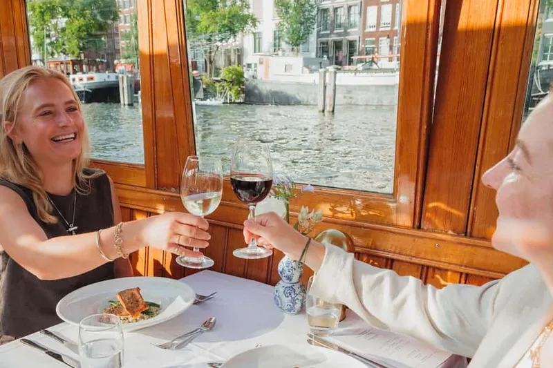 High-End 3-Course Dinner Canal Cruise — a boat tour from Amsterdam, Netherlands