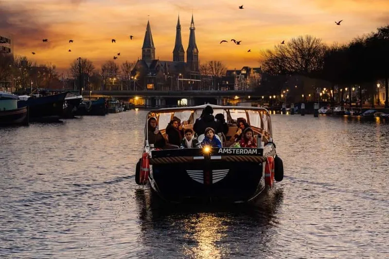 Amsterdam Evening (Sunset) Canal Cruise w/ optional drinks — a boat tour from Amsterdam, Netherlands