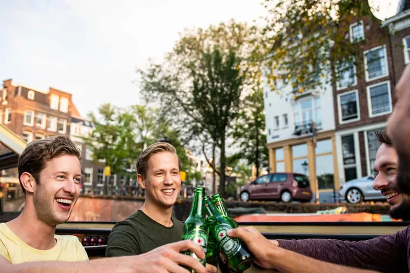 Original Pizza Dinner Cruise + Unlimited Drinks — a boat tour from Amsterdam, Netherlands