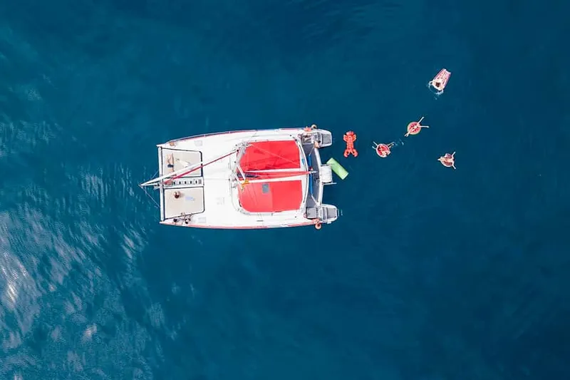 Day-cruise boats at Port Vell & Port Olímpic on a boat tour from Barcelona, Spain