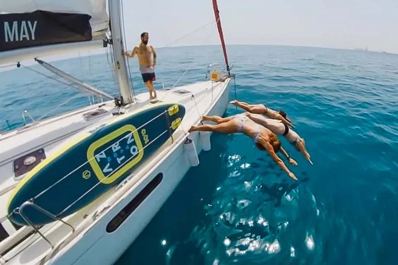 Sunset Small-Group Sailing with Cava & Snacks — a boat tour from Barcelona, Spain