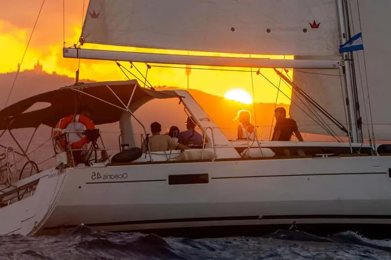 2H Sailing with Open Bar, Snacks & Swim Stop — a boat tour from Barcelona, Spain