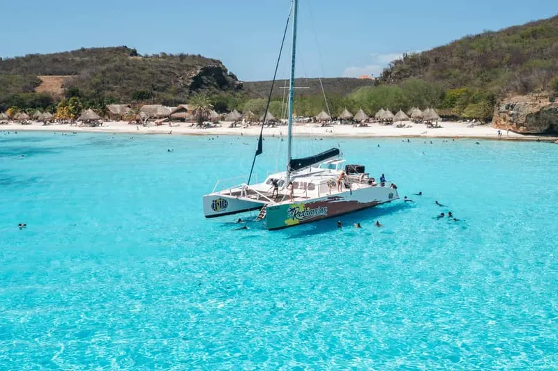 West Coast Boat Trip with Beaches, BBQ and Blue Cave — a boat tour from Curacao, Curaçao