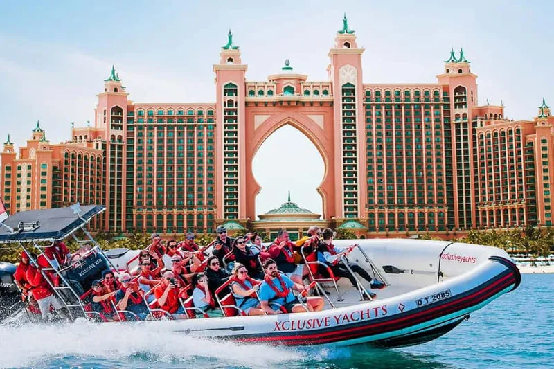 Day-cruise boats at Dubai Marina & Dubai Creek on a boat tour from Dubai, UAE
