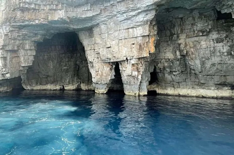 From Hvar: Blue Cave, Green Cave & 5 Islands Speedboat Tour — a boat tour from Hvar, Croatia