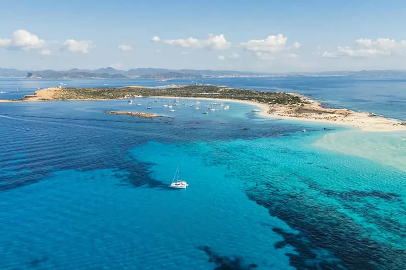 Formentera Full-day trip all-inclusive with 3 stops — a boat tour from Ibiza, Spain