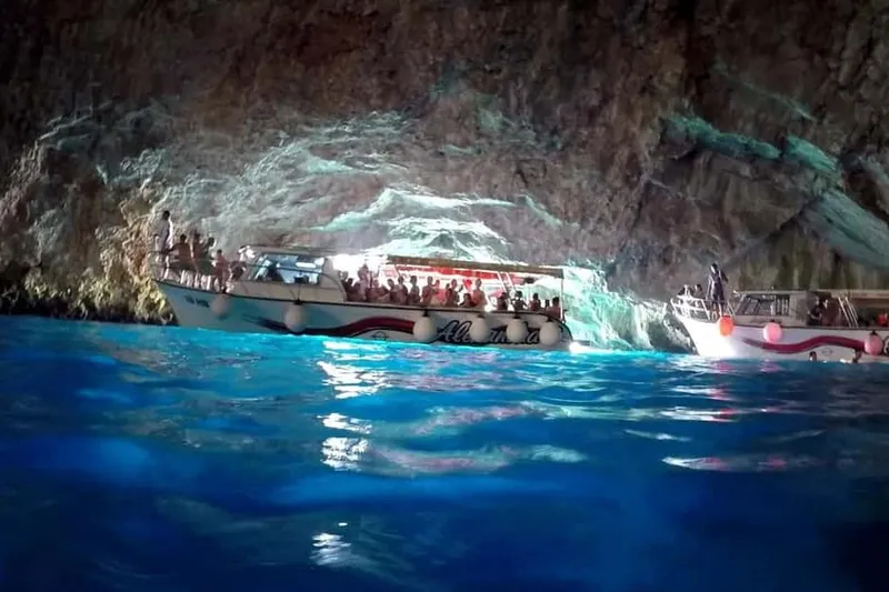 Tivat: Submarine Tunnel, Blue Cave, Žanjice Beach Boat Tour — a boat tour from Kotor, Montenegro