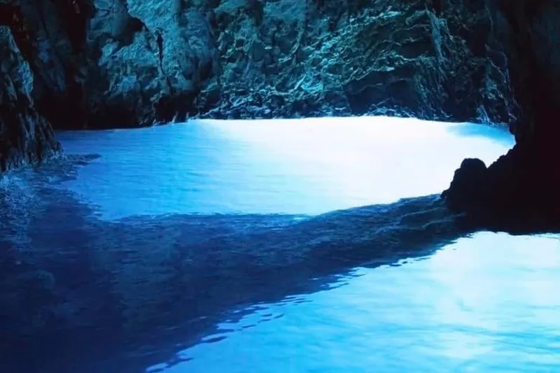 Blue Cave, Perast, & Submarine tunnel + Swimming — a boat tour from Kotor, Montenegro
