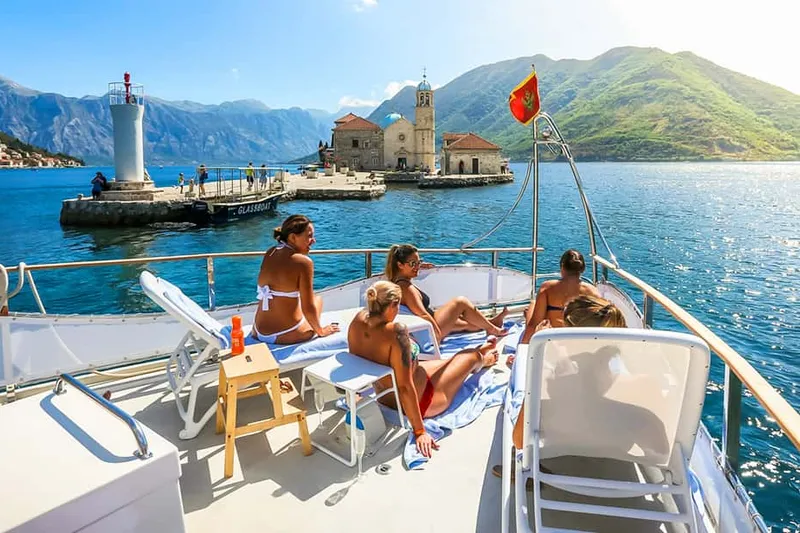 Kotor Bay: Full-Day Catamaran Cruise with Blue Cave Visit — a boat tour from Kotor, Montenegro