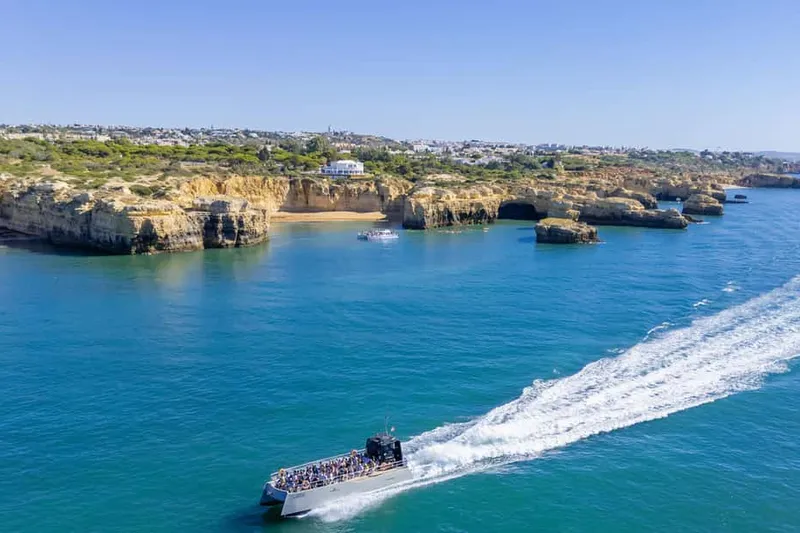 Dolphins & Benagil Caves Catamaran - Marine Biologist — a boat tour from Lagos, Portugal