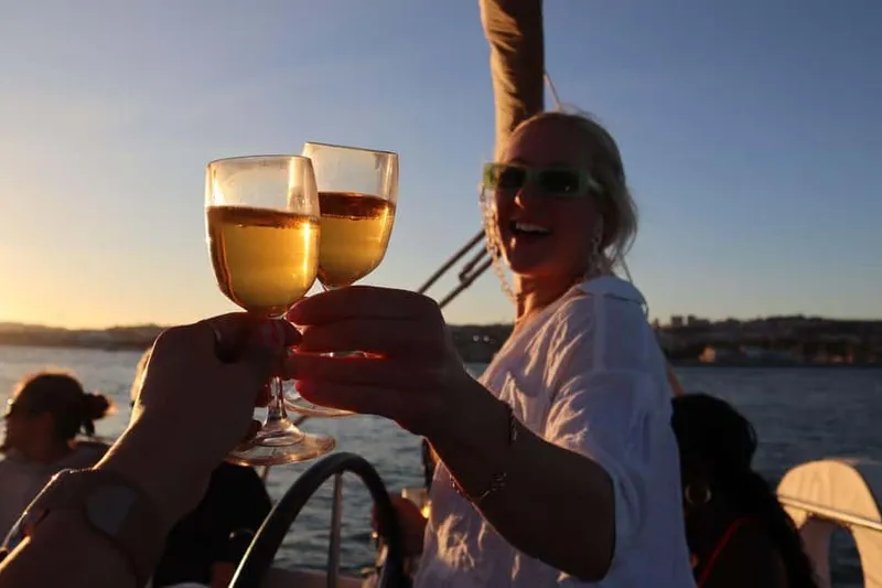 Lisbon Sunset Sailing – Small Group (max 10) Wine & History — a boat tour from Lisbon, Portugal