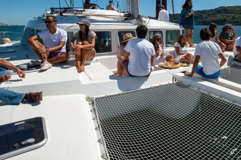 Catamaran Cruise with Drinks & Pastel de Nata — a boat tour from Lisbon, Portugal