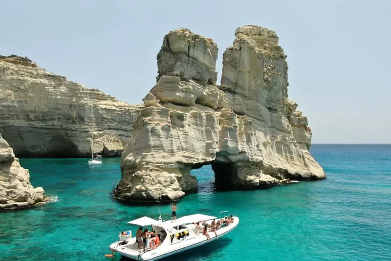 Half-Day Speedboat Cruise to Kleftiko with Snorkeling — a boat tour from Milos, Greece
