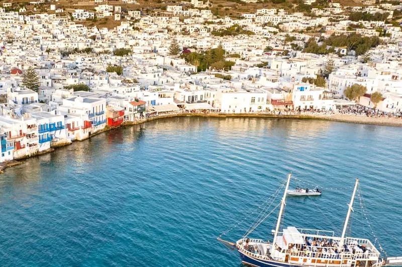 Sunset Party Boat Cruise with 1 Drink — a boat tour from Mykonos, Greece