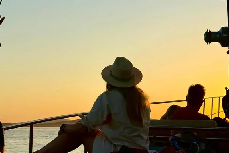 South Coast Cruise – Dinner, Drinks, Swim & Sunset — a boat tour from Mykonos, Greece
