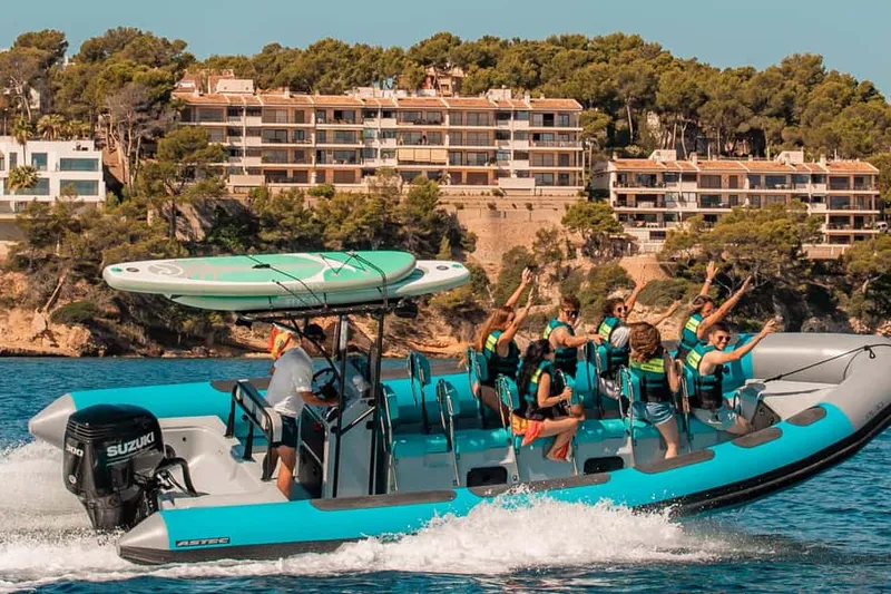 Mallorca: 2h speedboat tour with a stop at a cove for a swim — a boat tour from Palma de Mallorca, Spain