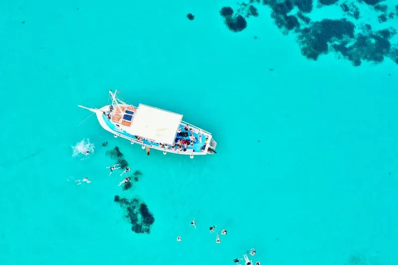 Day-cruise boats at Parikia & Naoussa on a boat tour from Paros, Greece