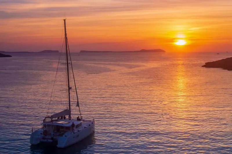 Luxury Sunset Cruise with Dinner, BBQ, and Drinks — a boat tour from Santorini, Greece
