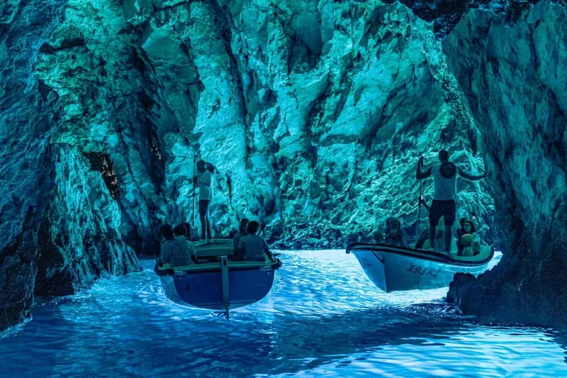Blue Cave, Mamma Mia, Hvar and 5-Island Small-Group Tour — a boat tour from Split, Croatia