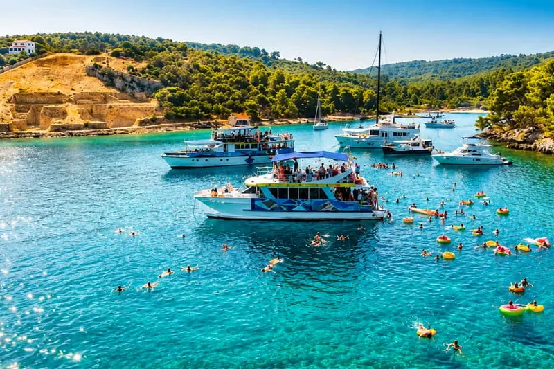 Blue Lagoon 3 Islands All-Inclusive Cruise with Lunch — a boat tour from Split, Croatia