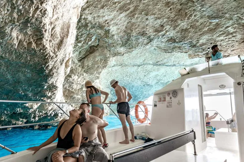 Porto Vromi: Shipwreck, Caves, & White Beach Swimming Cruise — a boat tour from Zakynthos, Greece